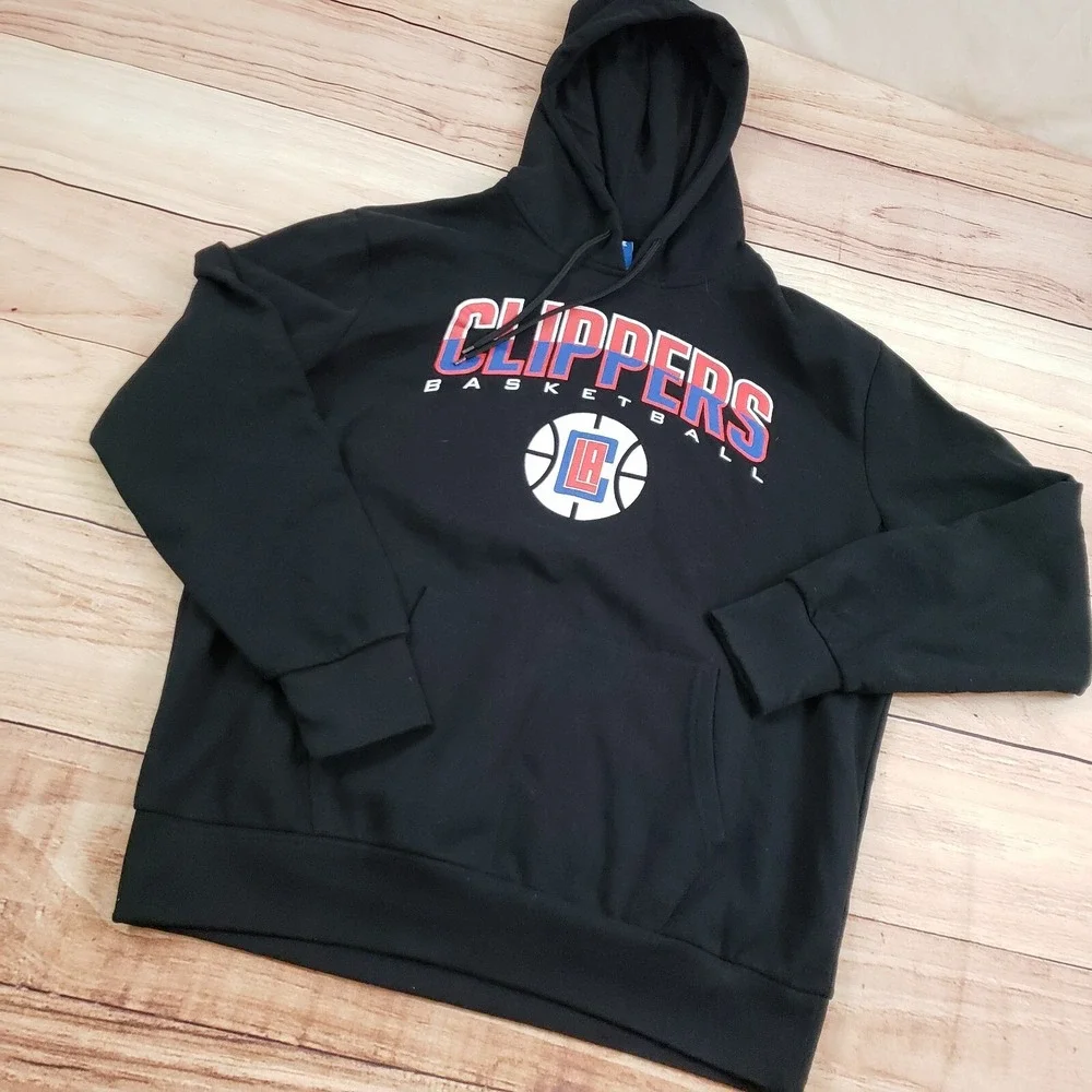 Los Angeles Clippers Sweater Mens Extra Large Black Red NBA Basketball UNK Adult
